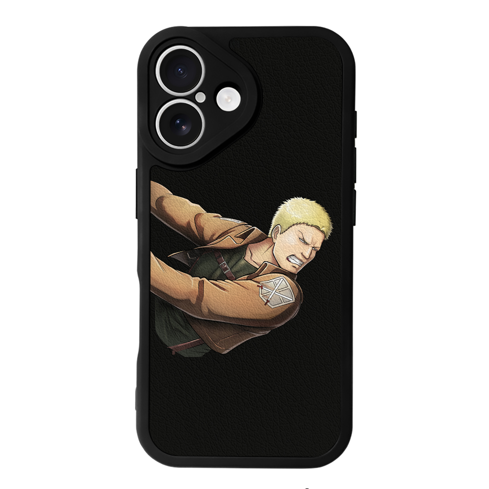 （画像用） 進撃の巨人 ライナー・ブラウン Attack on Titan Reiner Braun 【iPhone 16シリーズ対応】シリコンスマホケース（レザー調） 材質：シリコン